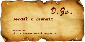Derdák Zsanett névjegykártya