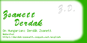 zsanett derdak business card