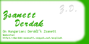zsanett derdak business card